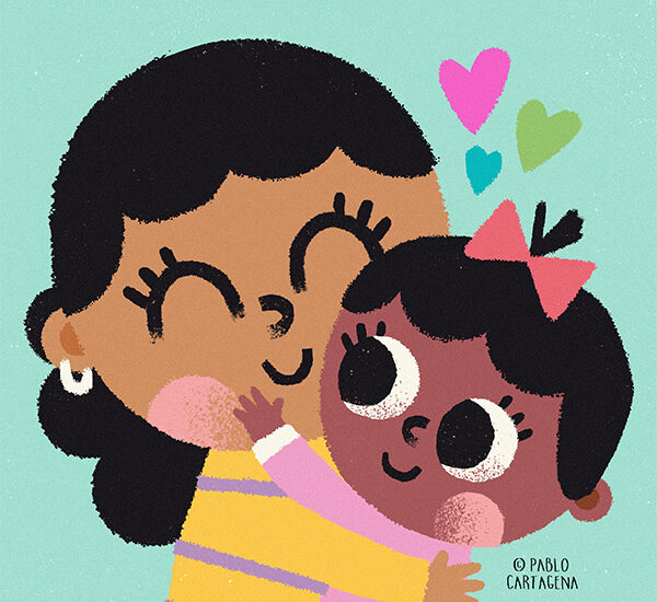 hug girl and mom by pablo cartagena