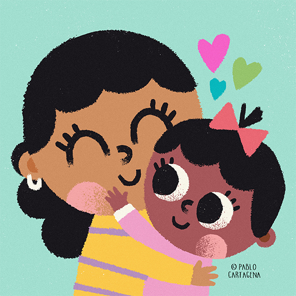 hug girl and mom by pablo cartagena